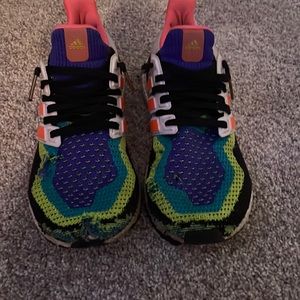 Heavily worn adidas ultra boost DNA cloud white size 8 mens